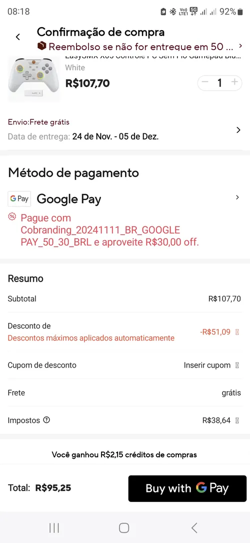 Imagem na descrição da promoção