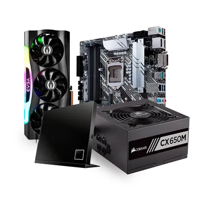 Kit Placa de Vídeo NVIDIA GeForce RTX 3070 + Fonte Corsair 650W + Placa-Mãe Asus Z490M-Plus + Gravador Asus Externo | R$10500