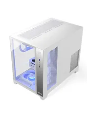 Gabinete Gamer Hyrax HGB710, Mini Tower, M-ATX, Frente e Lateral Em Vidro Temperado, Branco - HGB710W