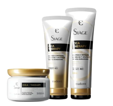 Combo Siàge Cica-Therapy: Shampoo 250ml + Condicionador 200ml + Máscara Capilar 250g