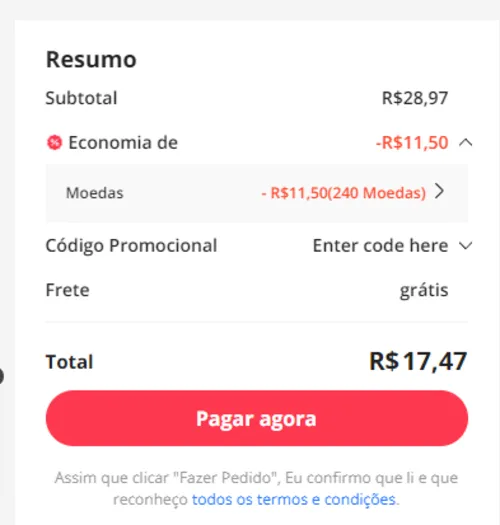 Imagem na descrição da promoção