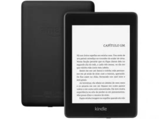 Novo Kindle Paperwhite Amazon Tela 6” 8GB Wi-Fi - Luz Embutida e à Prova dÁgua Preto - R$377
