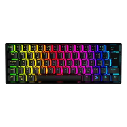 Teclado Mecânico Gamer KBM! GAMING TG600, Preto, 60% e ABNT2, RGB, Switch Gateron Brown - KGTG600PTMA