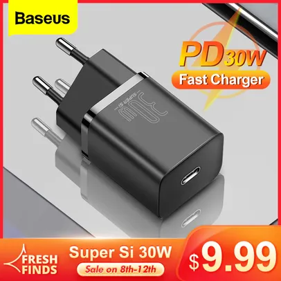 Baseus Super Si 30W Carregador USB | R$54