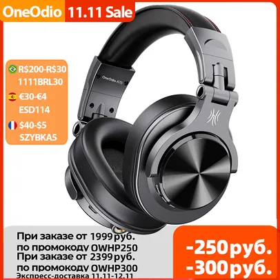 (11.11) Oneodio Fusion A70 Bluetooth Headphones Stereo Over Ear