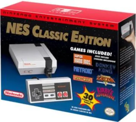 Console Nintendo Nes Classic Edition + 30 Jogos Na Memória - R$9999