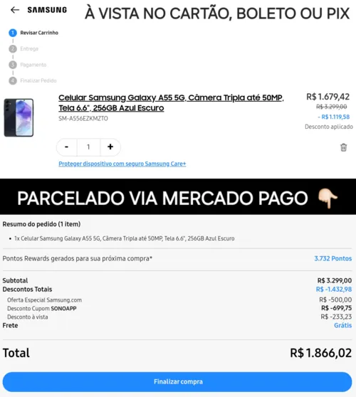 Imagem na descrição da promoção