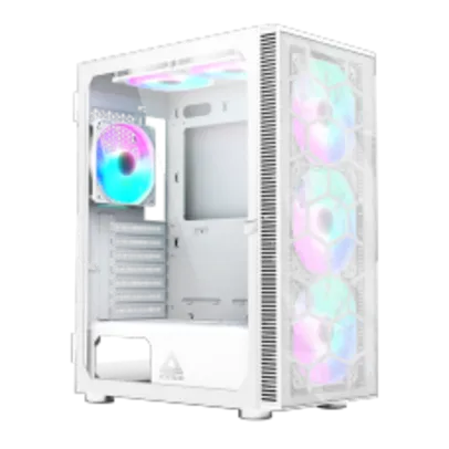 Gabinete Gamer Montech x3 MESH, Mid Tower, White, ATX, Com 6 Fans RGB, Vidro Temperado, X3 MESH (W)