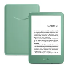 [Com Cashback Pelando R$ 395] Kindle Amazon Modelo 2024 6" 16GB Tela Antirreflexo, Luz frontal Ajustável, Bateria de longa duração, Verde - B0CP31QS6R