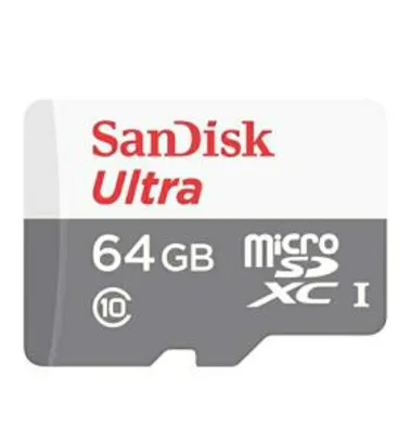(Prime) Cartão de Memória SanDisk Micro SD, 64Gb | R$ 68