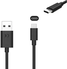 [PRIME] Cabo de Dados Motorola - USB/USB-C, 1 Metro, Preto | R$30