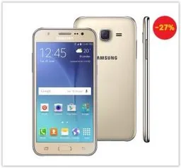 [Ponto Frio] Smartphone Samsung Galaxy J5 Duos Dourado com Dual chip Tela 5.0", 4G, Câmera 13MP, Android 5.1 e Processador Quad Core de 1.2 Ghz por R$ 789,65