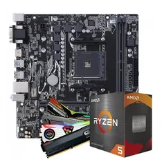 Kit Upgrade, AMD Ryzen 5 5600G + Placa Mãe A520 + 8GB DDR4