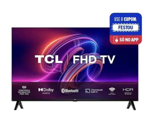 [APP] Smart TV LED 32" Full HD TCL S5400AF Android TV, Wi-Fi, Bluetooth, Controle Remoto com Comando de Voz, Google Assistente e Chromecast integrado