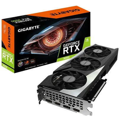 Placa de Vídeo Gigabyte NVIDIA GeForce RTX 3050 Gaming OC, 8GB GDDR6, RGB, LHR, DLSS, Ray Tracing - 