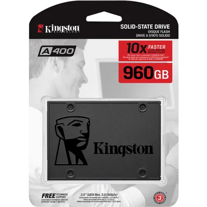Ssd Kingston A400 960gb 500mb/s para Leitura e 450mb/s para Gravação
