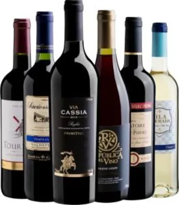 [Primeira compra] Kit de vinhos Menor Câmbio do Ano da Evino - R$130