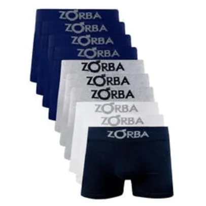 [PROMOÇÃO] Kit 10 Cuecas Box Boxer Zorba Adulto | R$123