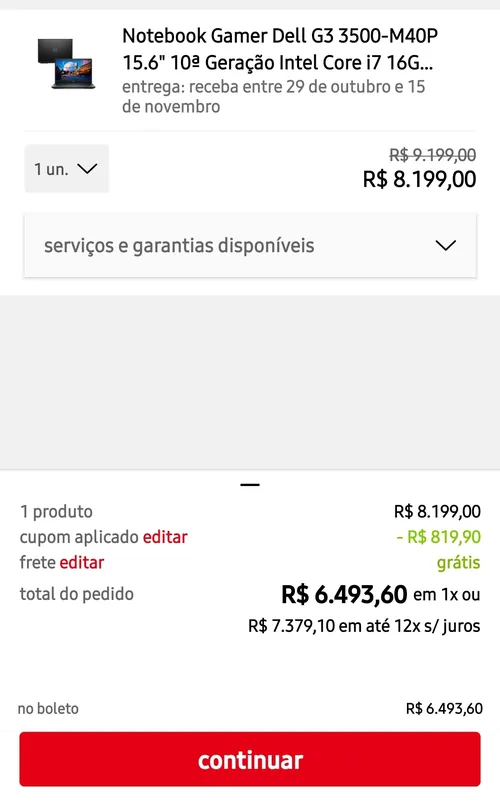 Imagem na descrição da promoção