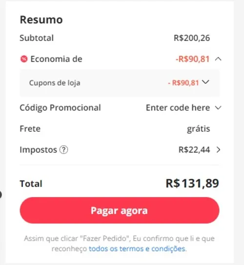 Imagem na descrição da promoção