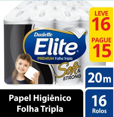 Papel Higiênico Elite Soft & Strong Folha Tripla - 64 Rolos | R$56