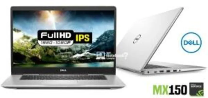 [R$2.803 AME] Notebook Dell Inspiron Ultrafino i15-7580-M10S Core i5 8GB 1TB Placa de Vídeo FHD 15.6" W10 | R$
