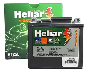 Bateria Heliar Htz5 125/150 Cg/fan/titan/biz/nxr/bros/xre300