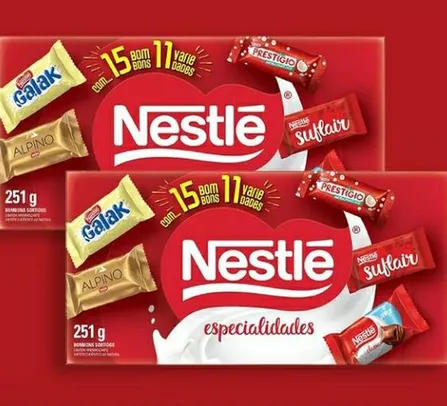 2 Caixas bombom Nestlé por R$ 9,98