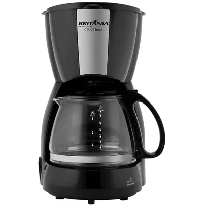 Cafeteira Britânia Jarra de Vidro e Filtro Lavável Cp30 Inox 110V