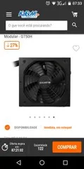 Fonte Gigabyte 750W 80 Plus Gold Semi Modular - G750H | R$396