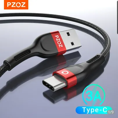 [primeira compra] Cabo usb tipo C Pzoz carregamento rápido | R$0,06