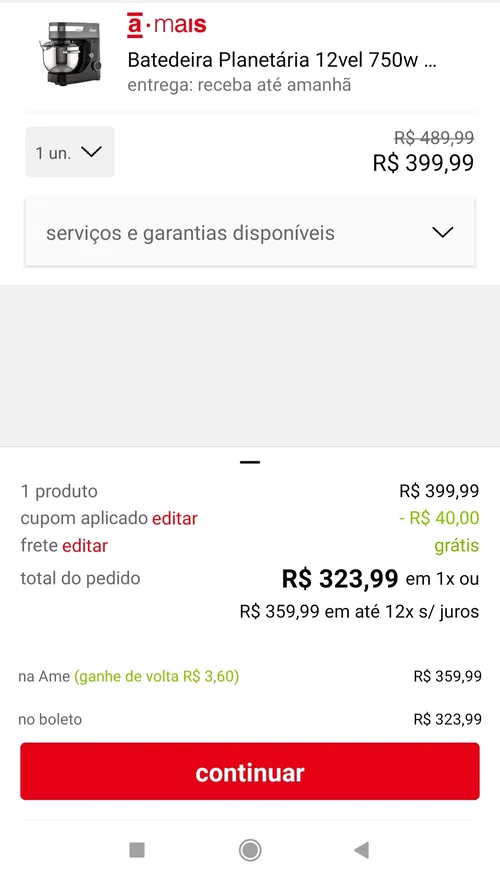 Imagem na descrição da promoção