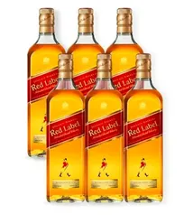 Combo Whisky Johnnie Walker Red Label 750ml - 6 Unidades