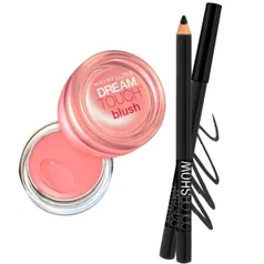 Kit Maybelline com Blush Dream Touch Mauve + Lápis de Olhos Color Show Preto por R$22