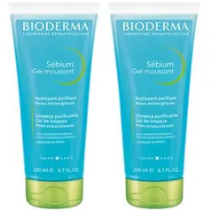 Bioderma Sebium Gel Moussant Kit com 2 Unidades - Gel de Limpeza Antioleosidade - 200ml