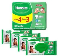 192 Toalhas Umedecidas Huggies - R$17