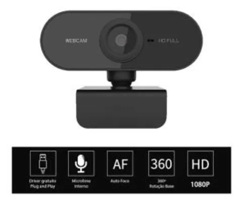 Webcam 1080p Full Hd Câmera Computador Microfone