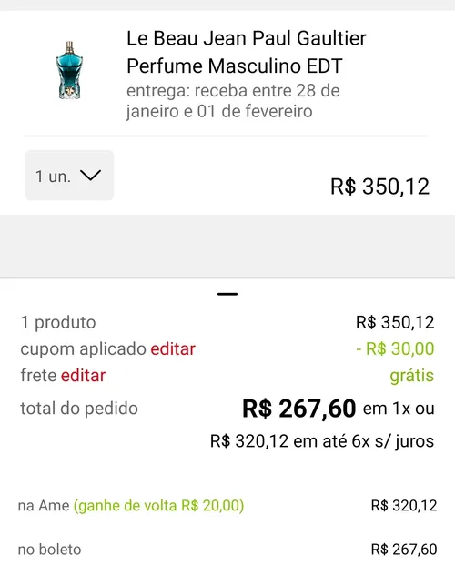 Imagem na descrição da promoção