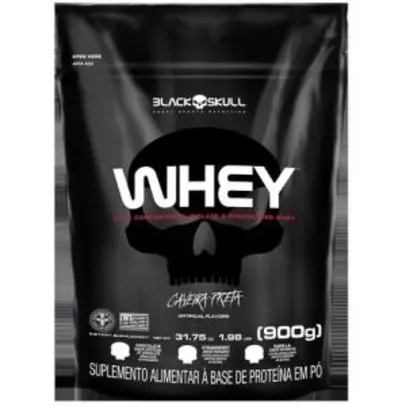 Whey Protein 900g - Black Skull (sabor morango) | R$ 25