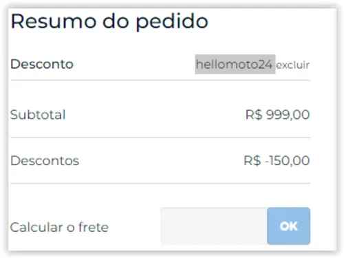 Imagem na descrição da promoção