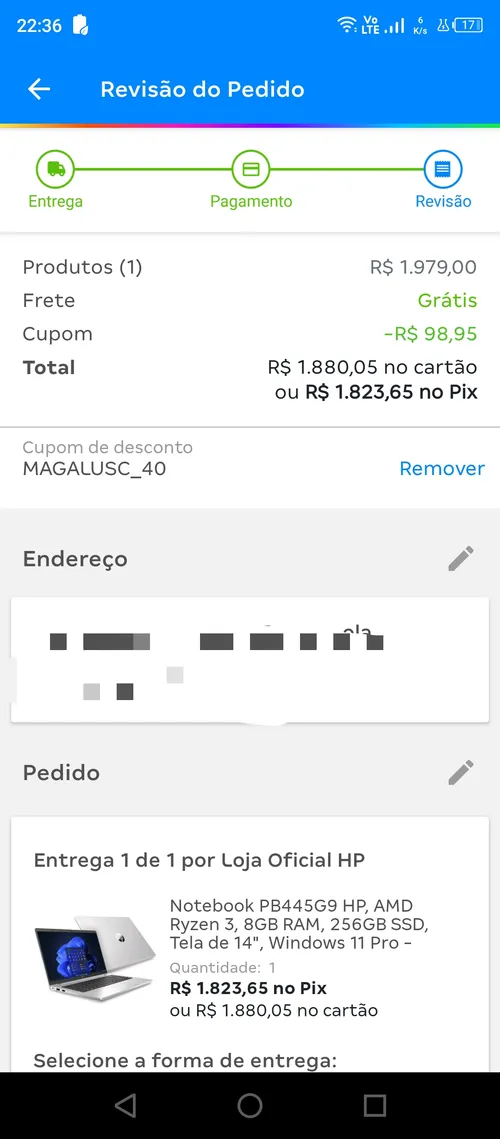 Imagem na descrição da promoção