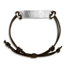 Pulseira Life Masculina Couro Marrom | R$ 78