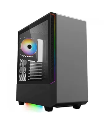 Gabinete Gamer Gamemax Panda, Mid Tower, Vidro Temperado, Black, Sem Fonte, Com 1 Fan