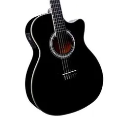 [Walmart] Violão Di Giorgio Wings Black - Cordas de Nylon com Equalizador, Afinador Digital, Cutway, Tensor + Capa Grátis - R$419