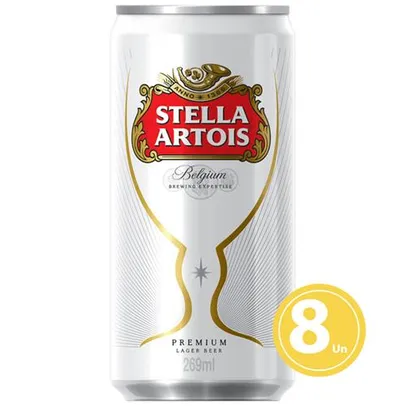 Cerveja Stella Artois Lata 269ml Pack - 8 unidades