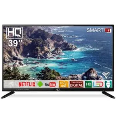[R$854 AME+CC Shoptime] Smart TV LED 39 HQ HD HQSTV39NP | R$949