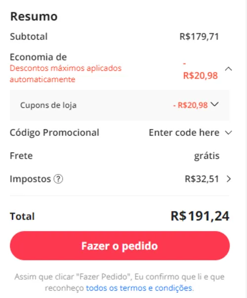 Imagem na descrição da promoção