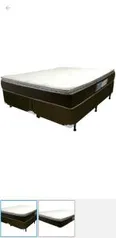 Cama Box Queen (Box + Colchão) Luckspuma - Mola Ensacada 64cm de Altura Lotus | R$1188