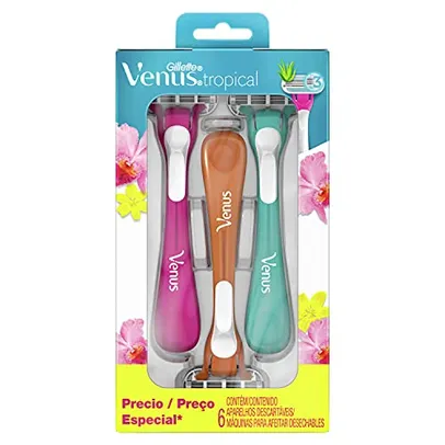 Aparelho de Depilação Gillette Venus Tropical - 6 unidades