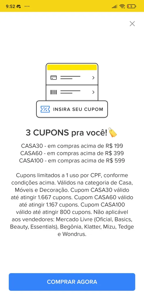 Imagem na descrição da promoção